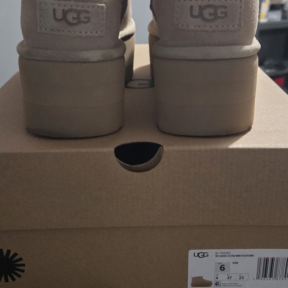 UGG Tan Platform Sandals